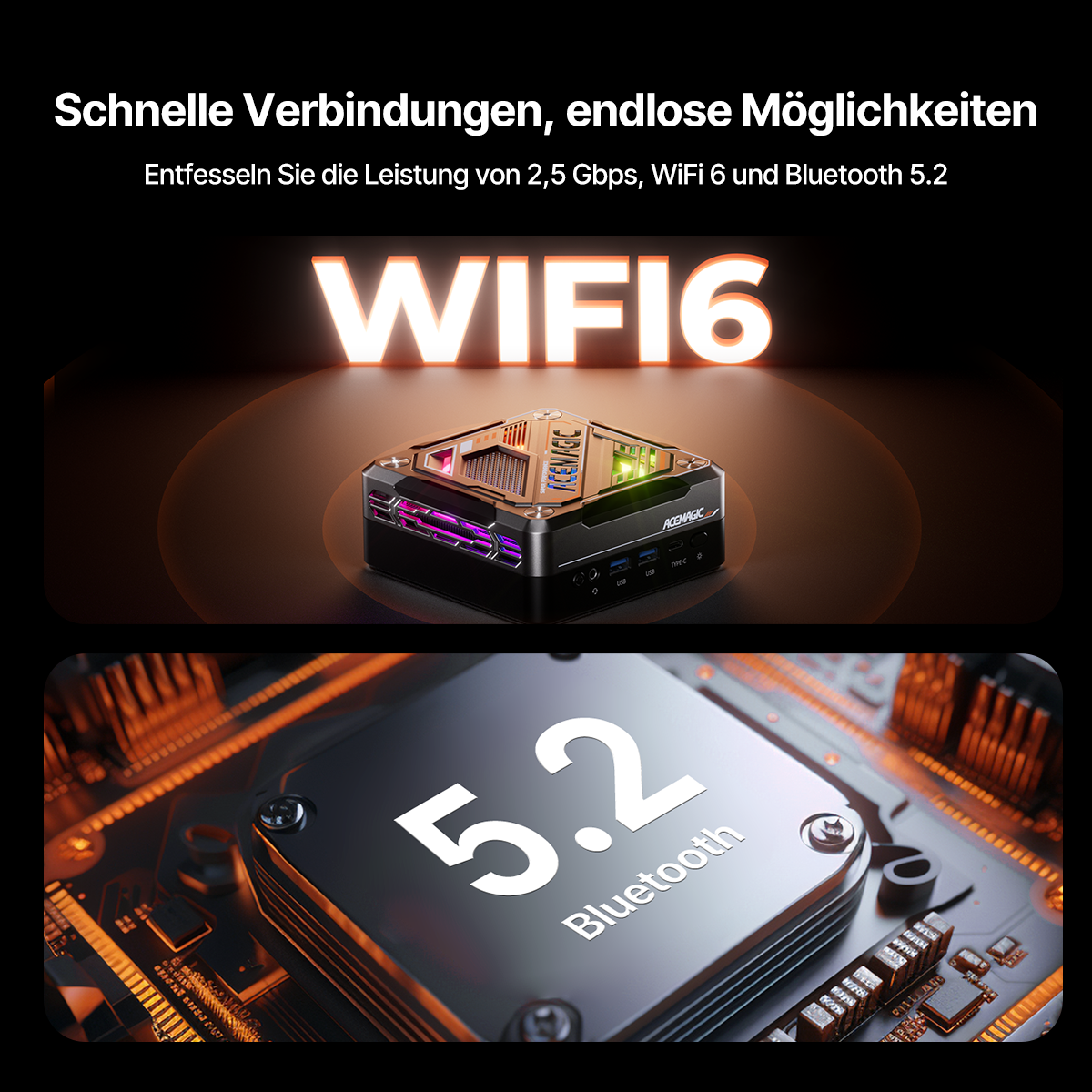 ACEMAGIC AM18 AMD Ryzen 5 7640HS Mini PC